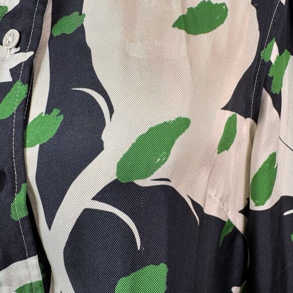 Monse Floral Button Up Top Cut Out Slashed Back Deconstructed Size 6 Bold Floral - Picture 6 of 14